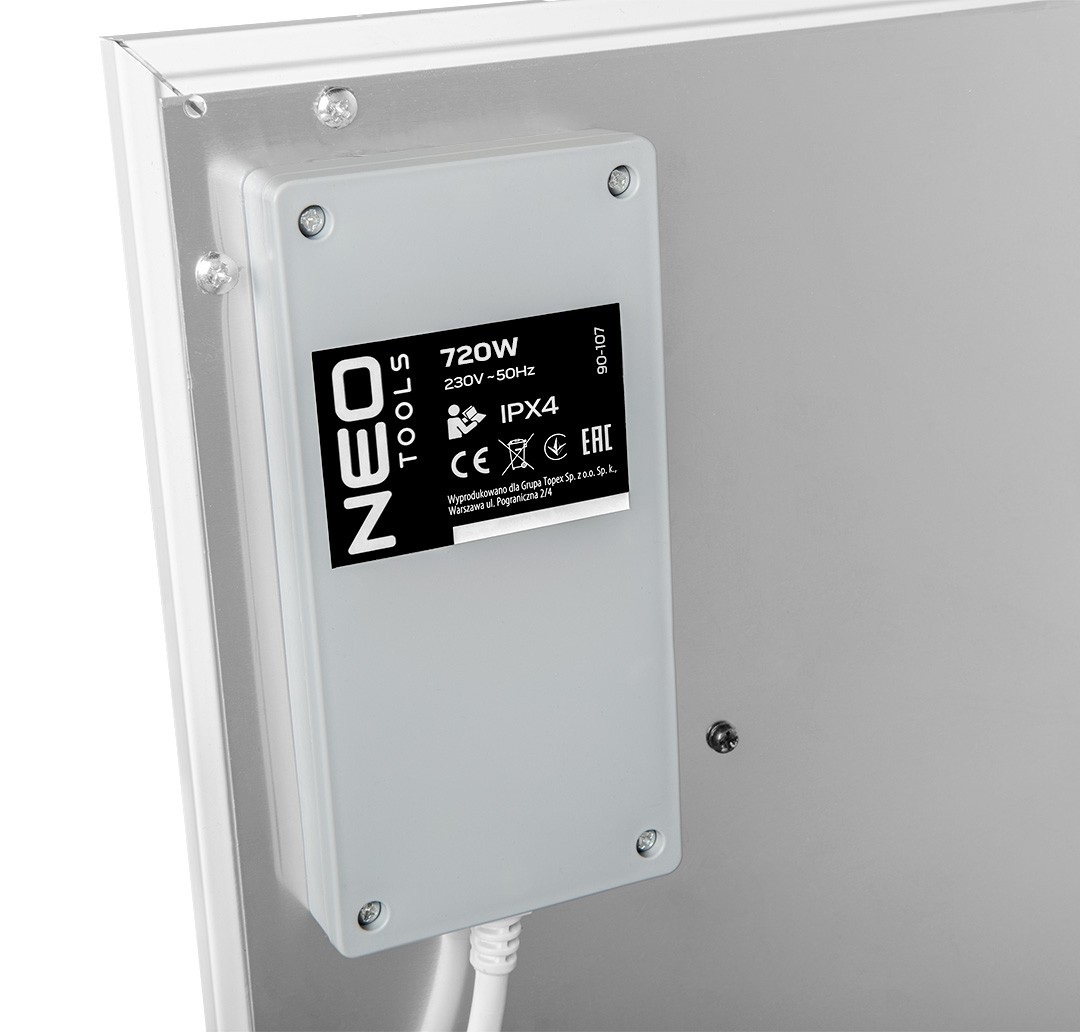 NEO GRZEJNIK na PODCZERWIEŃ PANEL GRZEWCZY 720W PROMIENNIK WIFI