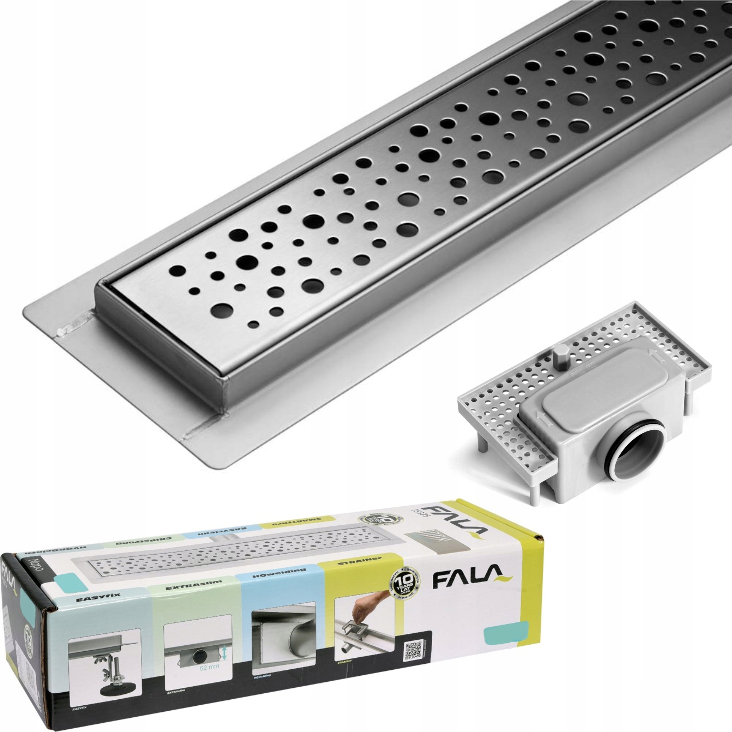 FALA ODPŁYW LINIOWY 50CM NAPO SLIM STAL NIERDZEWNA NISKI SYFON 75374