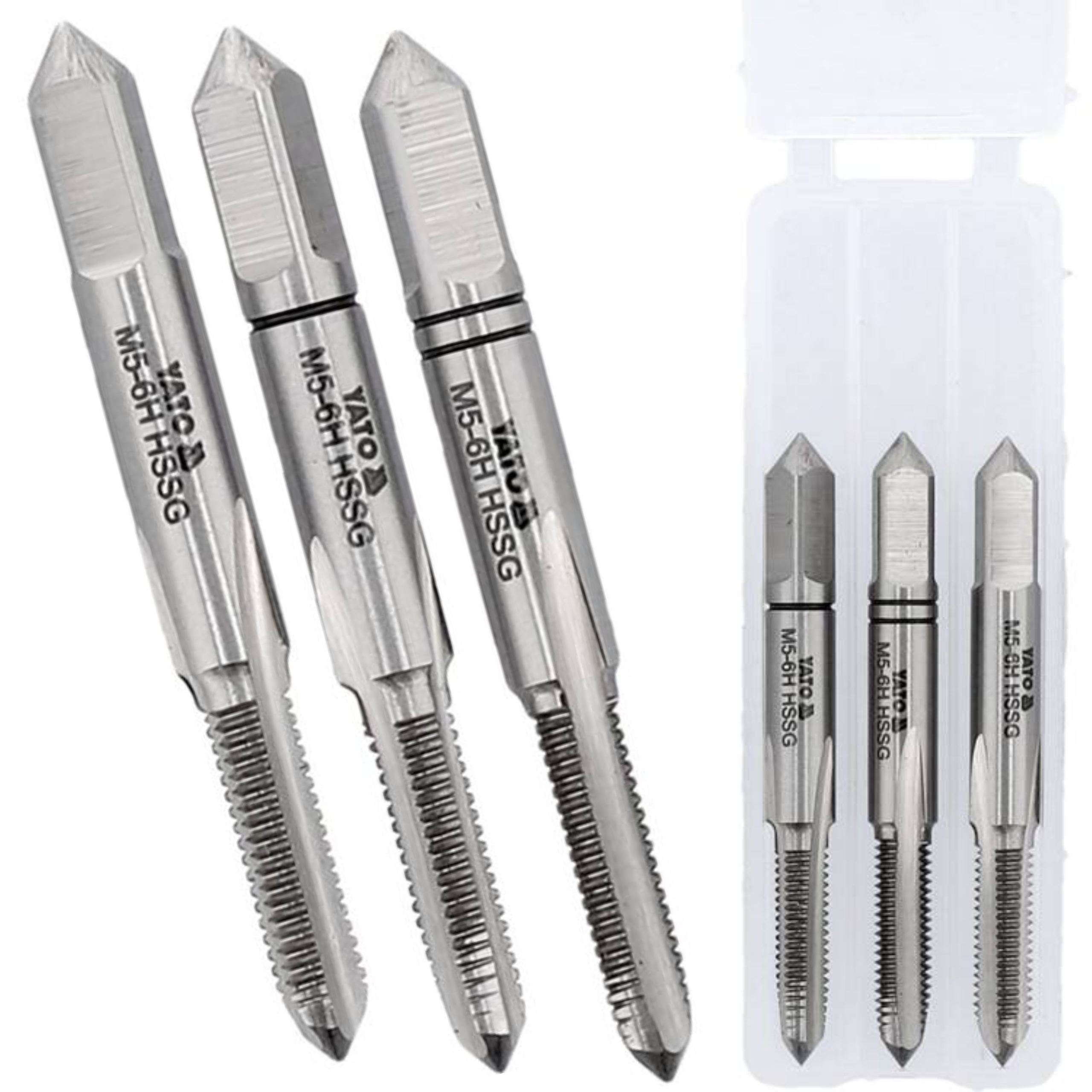 YATO GWINTOWNIK WSTĘPNY ZDZIERAK WYKAŃCZAK RĘCZNY HSS M5 ORGANIZER YT-2932