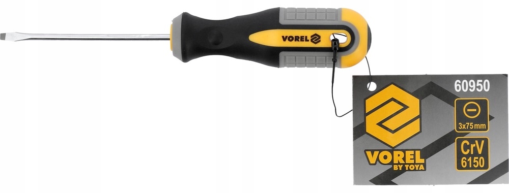 WKRĘTAK PŁASKI O GROCIE PŁASKIM 3X75MM TPR PP 60950