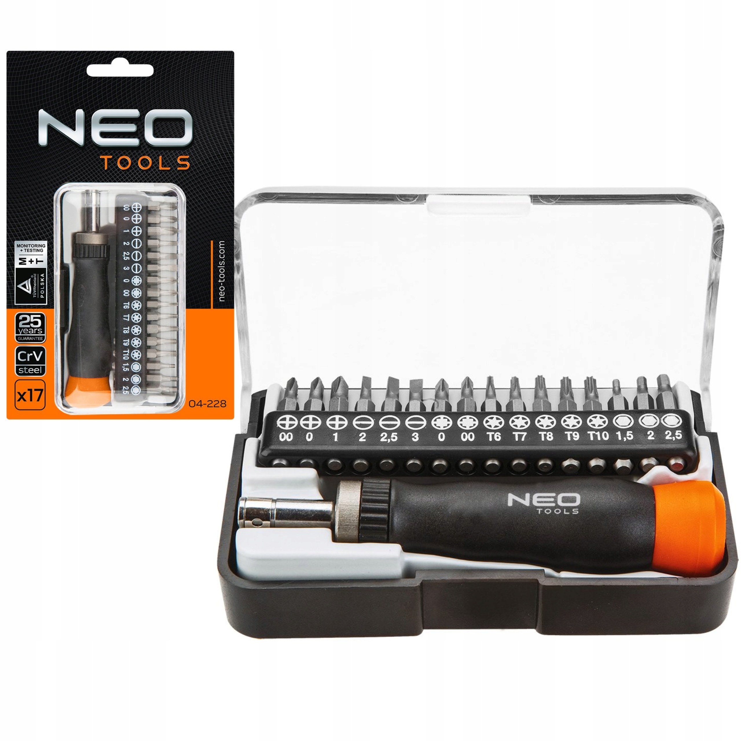 NEO KOMPLET KOŃCÓWKI WKRĘTAKOWE PRECYZYJNE Z UCHWYTEM WKRĘTAKOWYM 04-228