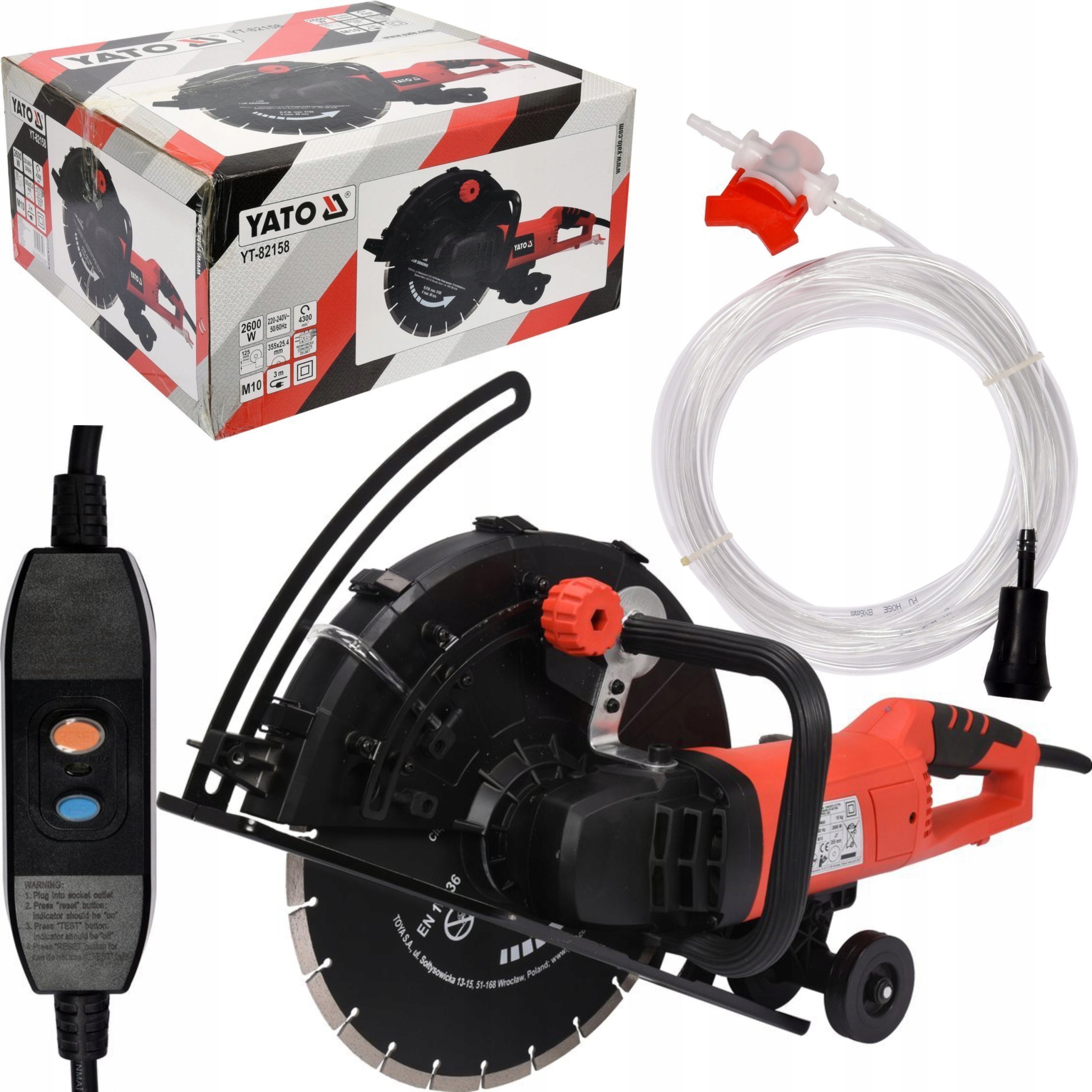 YATO PRZECINARKA PIŁA TARCZOWA ELEKTRYCZNA DO BETONU 350MM 2600W YT-82158