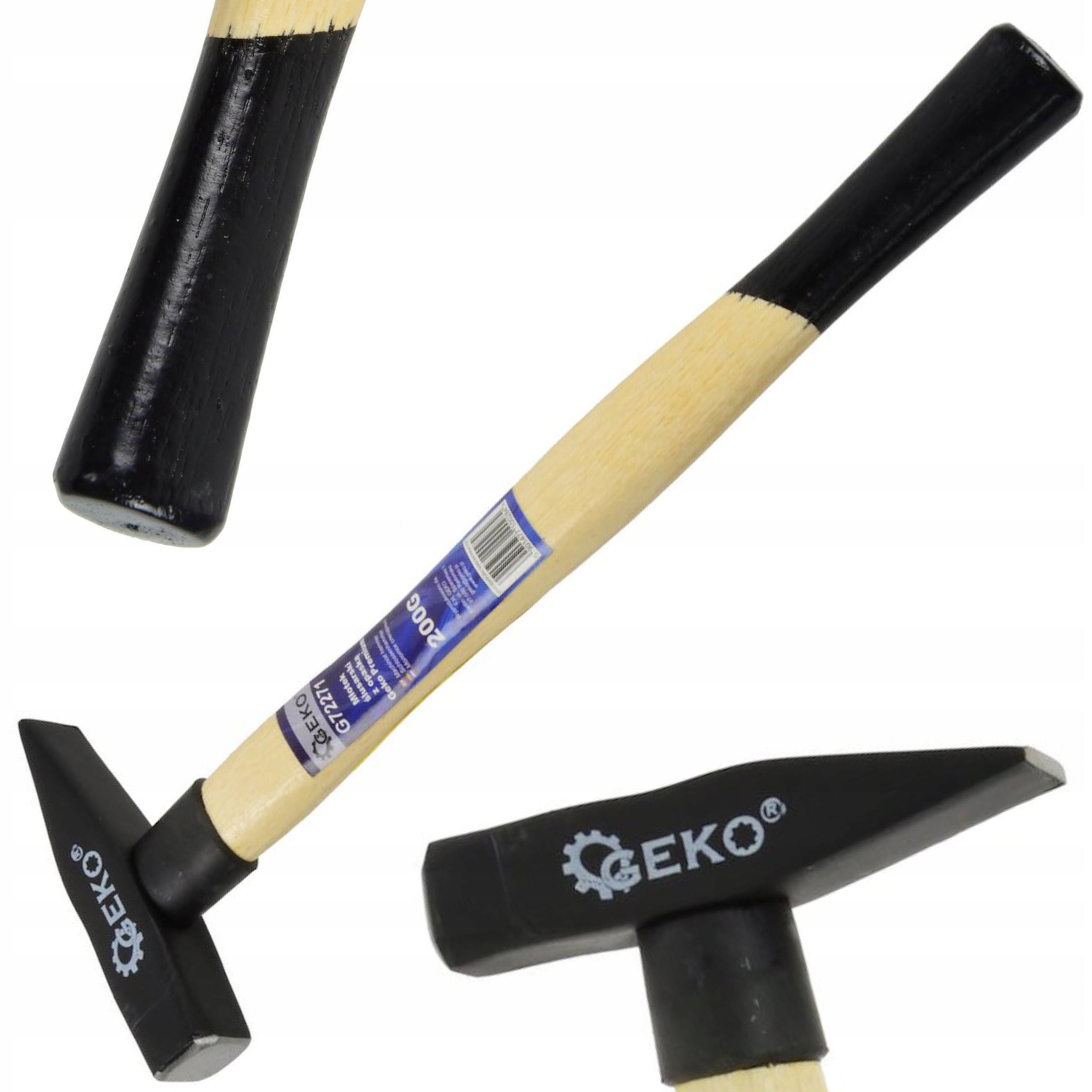 MŁOTEK ŚLUSARSKI 200G PREMIUM STAL WYSOKOWĘGLOWA DREWNO GEKO G72271