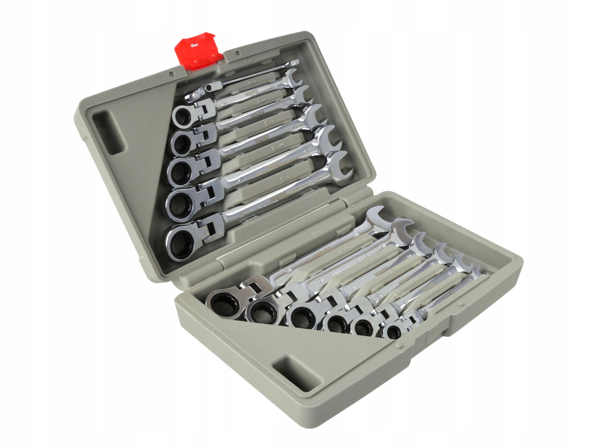 GEKO ZESTAW KLUCZY OCZKOWYCH ŁAMANYCH Z GRZECHOTKĄ 8-19 MM K00106