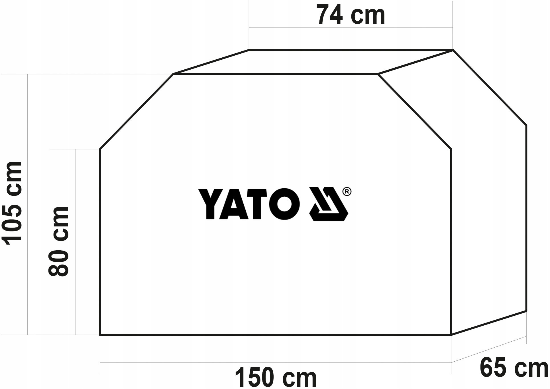 YATO WODOODPORNY POKROWIEC NA GRILL GAZOWY 150x65x105cm OXFORD 600D SOLIDNY