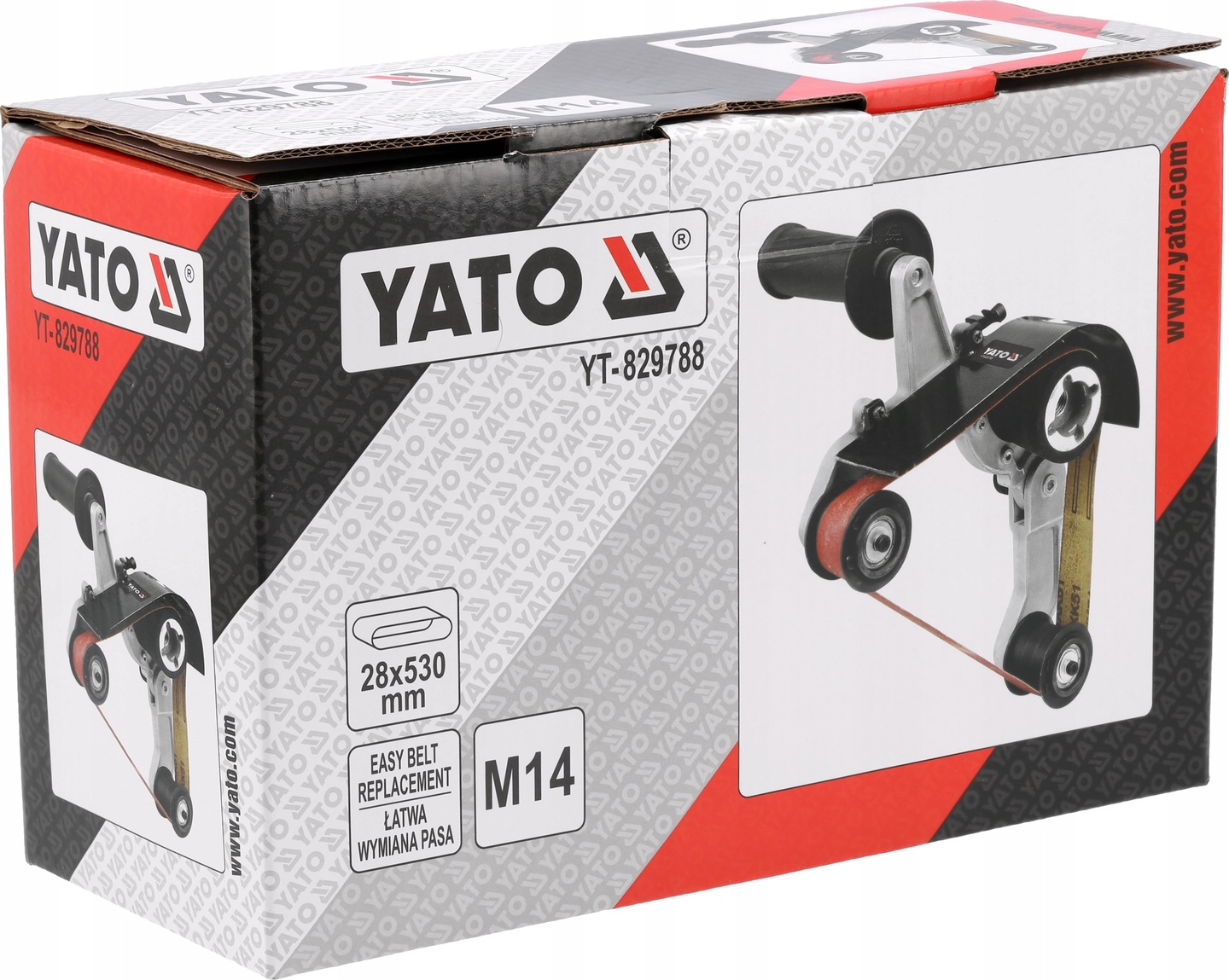 YATO PRZYSTAWKA SZLIFIERKA TAŚM NA KĄTÓWKĘ 125MM, TAŚMA 533X13MM YT-829788