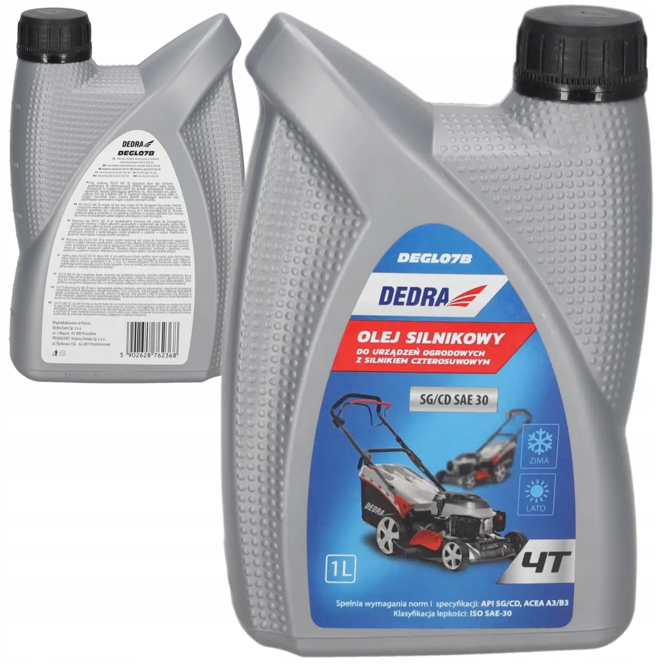 DEDRA OLEJ DO KOSIAREK Z SILNIKIEM CZTEROSUWOWYM 1L SG/CD-30 DEGL07B