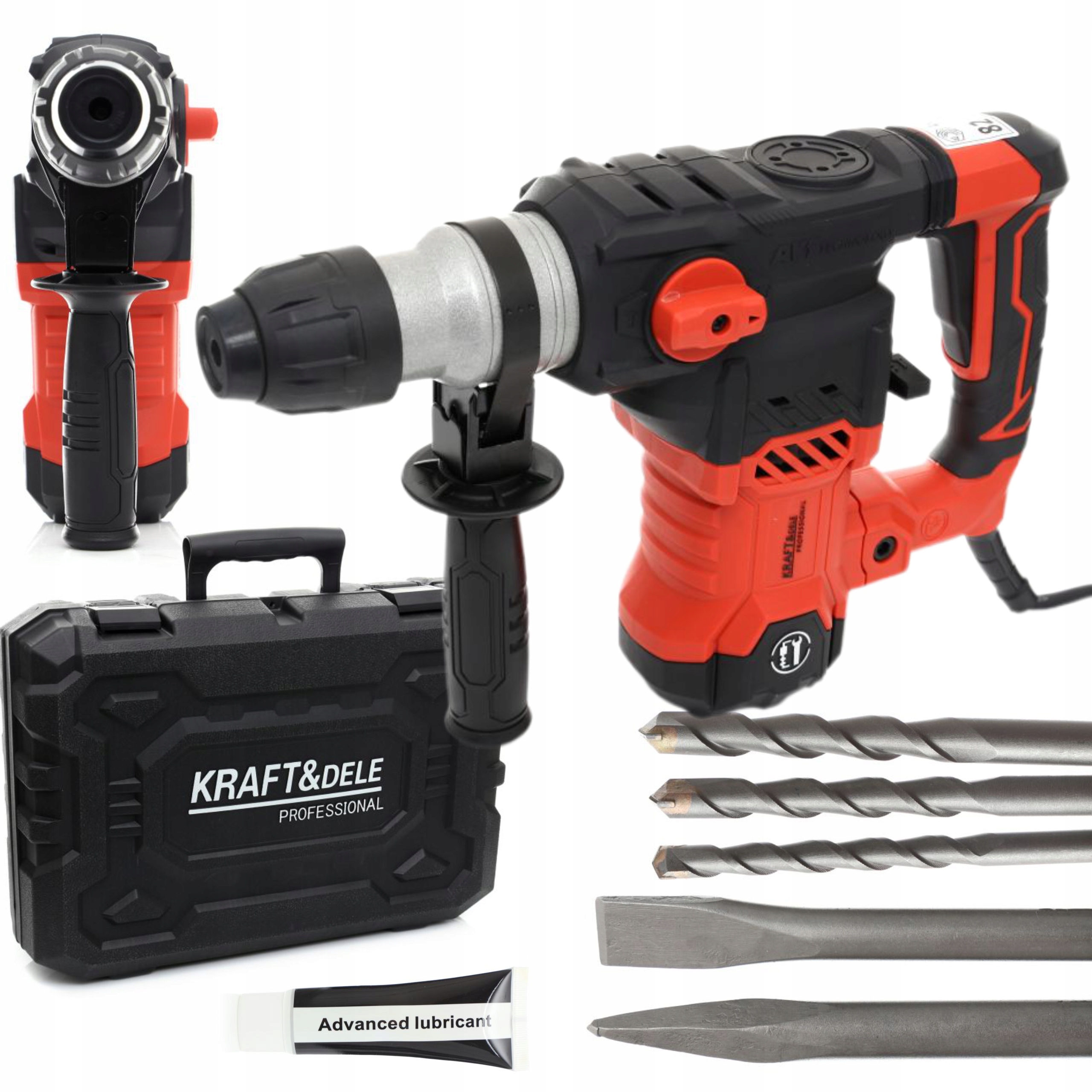 KRAFT&DELE MŁOT UDAROWY MŁOTOWIERTARKA SDS+ 2700W 6J WALIZKA DŁUTA KD1735