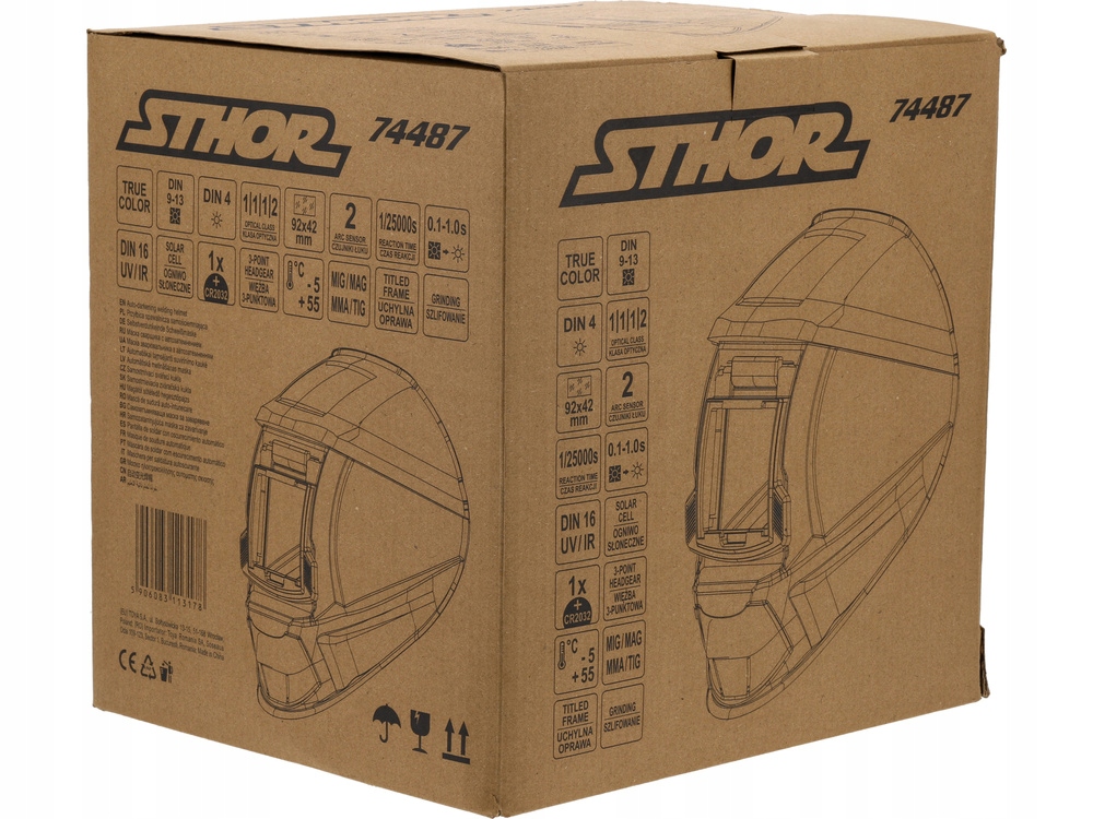 MASKA PRZYŁBICA SPAWALNICZA TRUE COLOR UCHYLNY FILTR 92X42 MM 74487