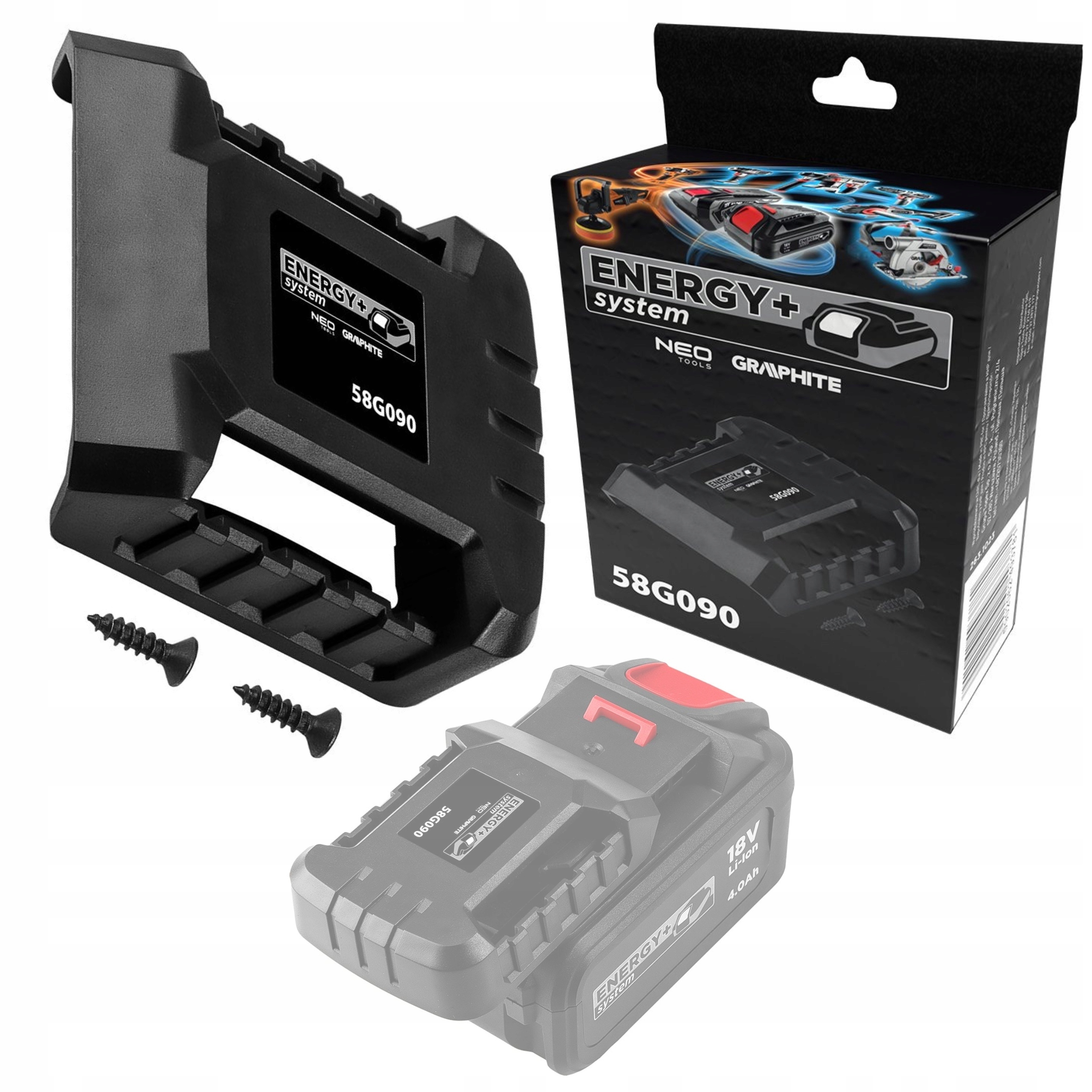 GRAPHITE UCHWYT NA AKUMULATOR ENERGY+ ORGANIZER PRZECHOWYWANIE 58G090