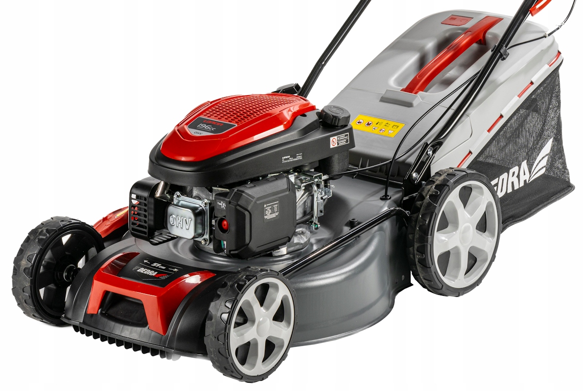 DEDRA KOSIARKA SPALINOWA 51CM NAPĘD LONCIN 196 CM3 4KW MIELENIE KOSZ 60L