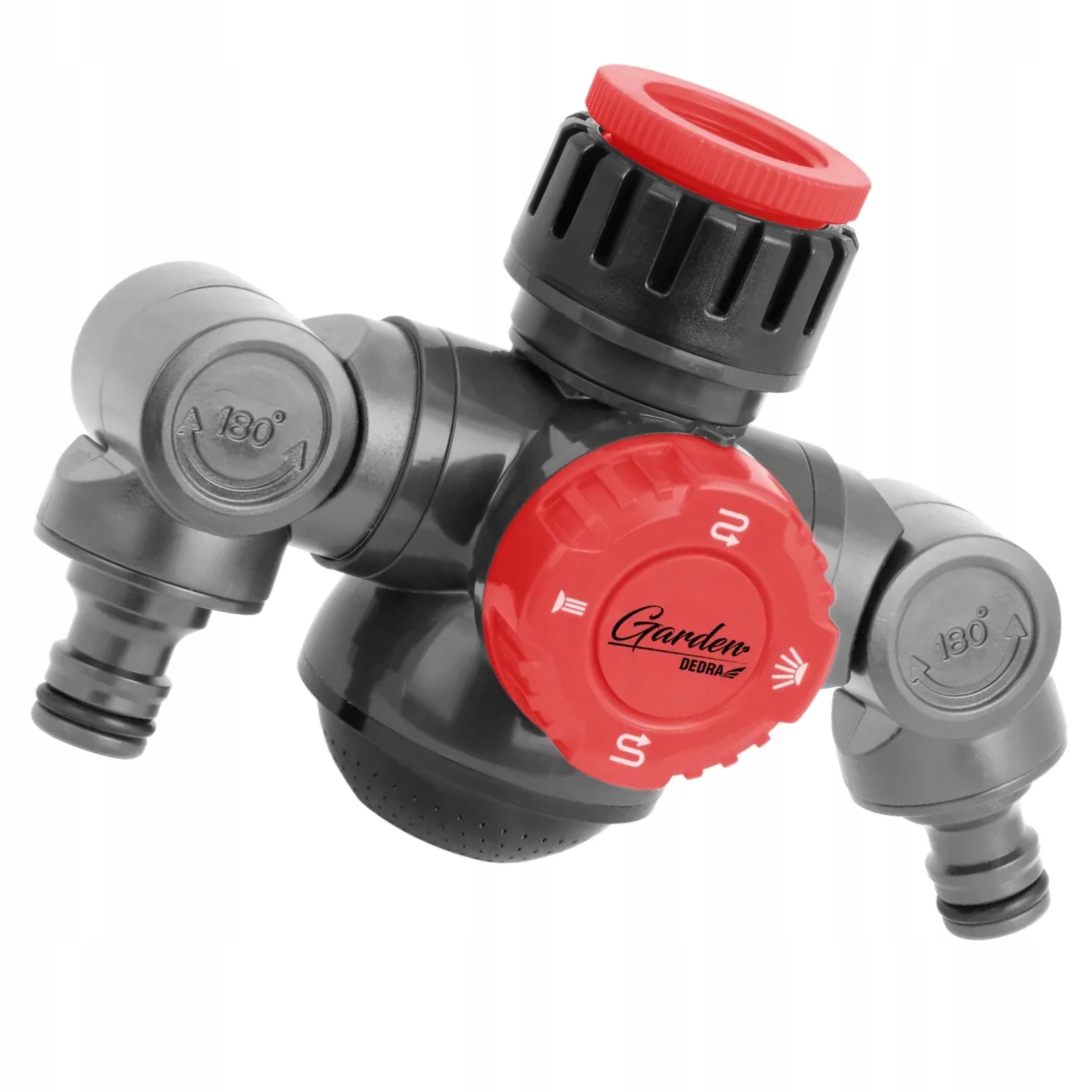 DEDRA PRZYŁĄCZE KRANOWE KĄTOWE PODWÓJNE 1/2"-3/4" KARTA GARDEN 80N008K