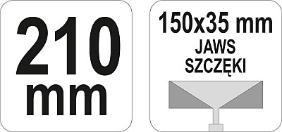 YATO SZCZYPCE DO KSZTAŁTOWANIA PROFILI 210 mm 150x35 mm YT-5142