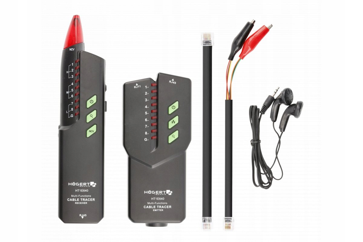 HOGERT HT1E640 WYKRYWACZ PRZEWODÓW RJ45 RJ11 NCV