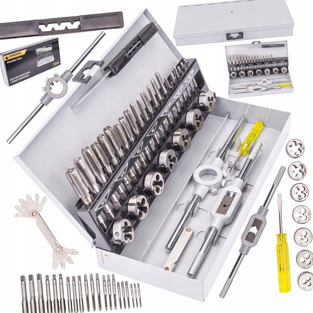 ZESTAW NARZYNEK I GWINTOWNIKÓW KALIBROWNIKI 32EL M3-M12 WALIZKA PM-ZNG-32SU