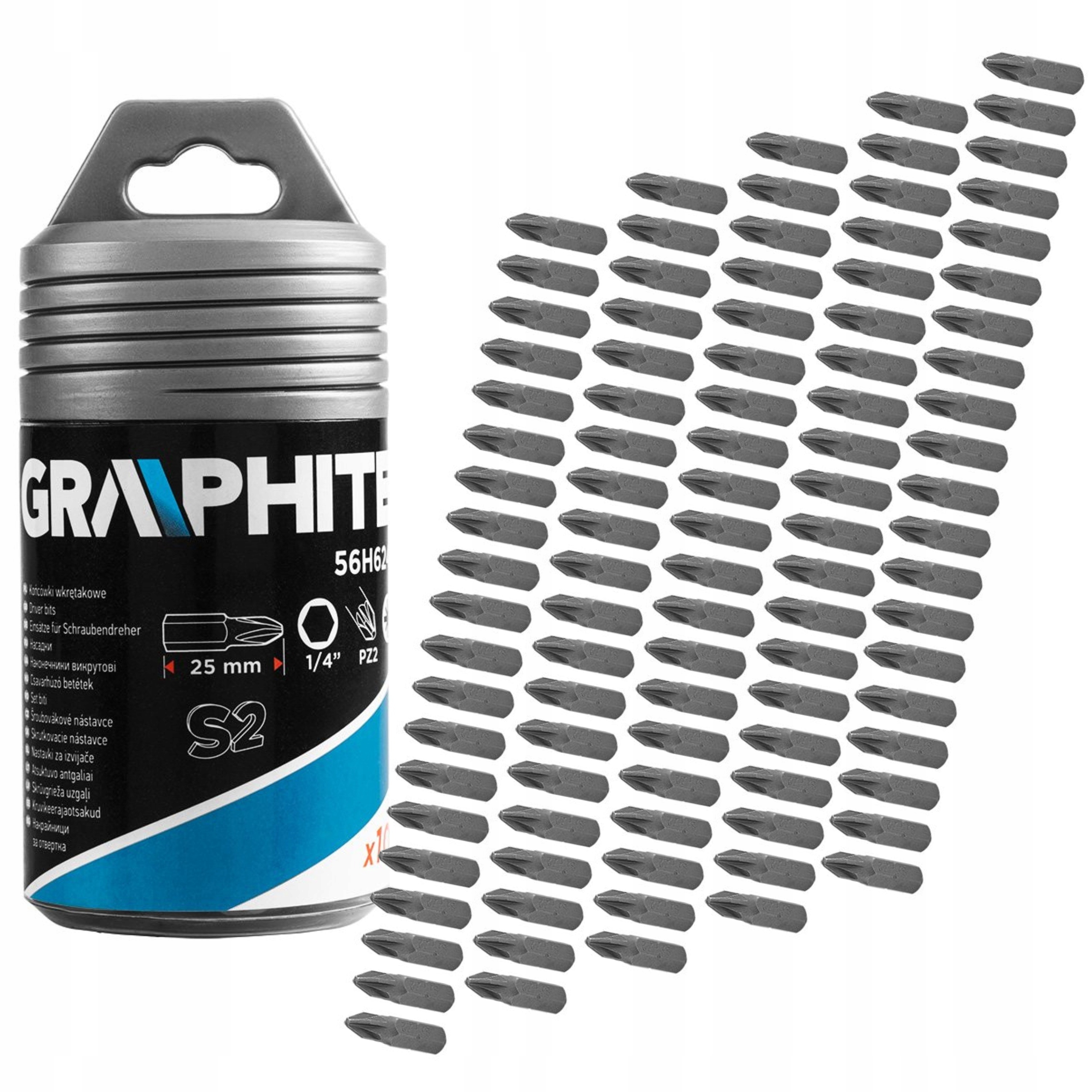 GRAPHITE KOŃCÓWKI WKRĘTAKOWE PZ2X25MM 100SZ 56H624
