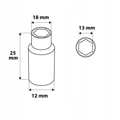 NEO NASADKA SZEŚCIOKĄTNA 1/4" 13MM SUPERLOCK STAL CHROMOWO-WANADOWA 08-231