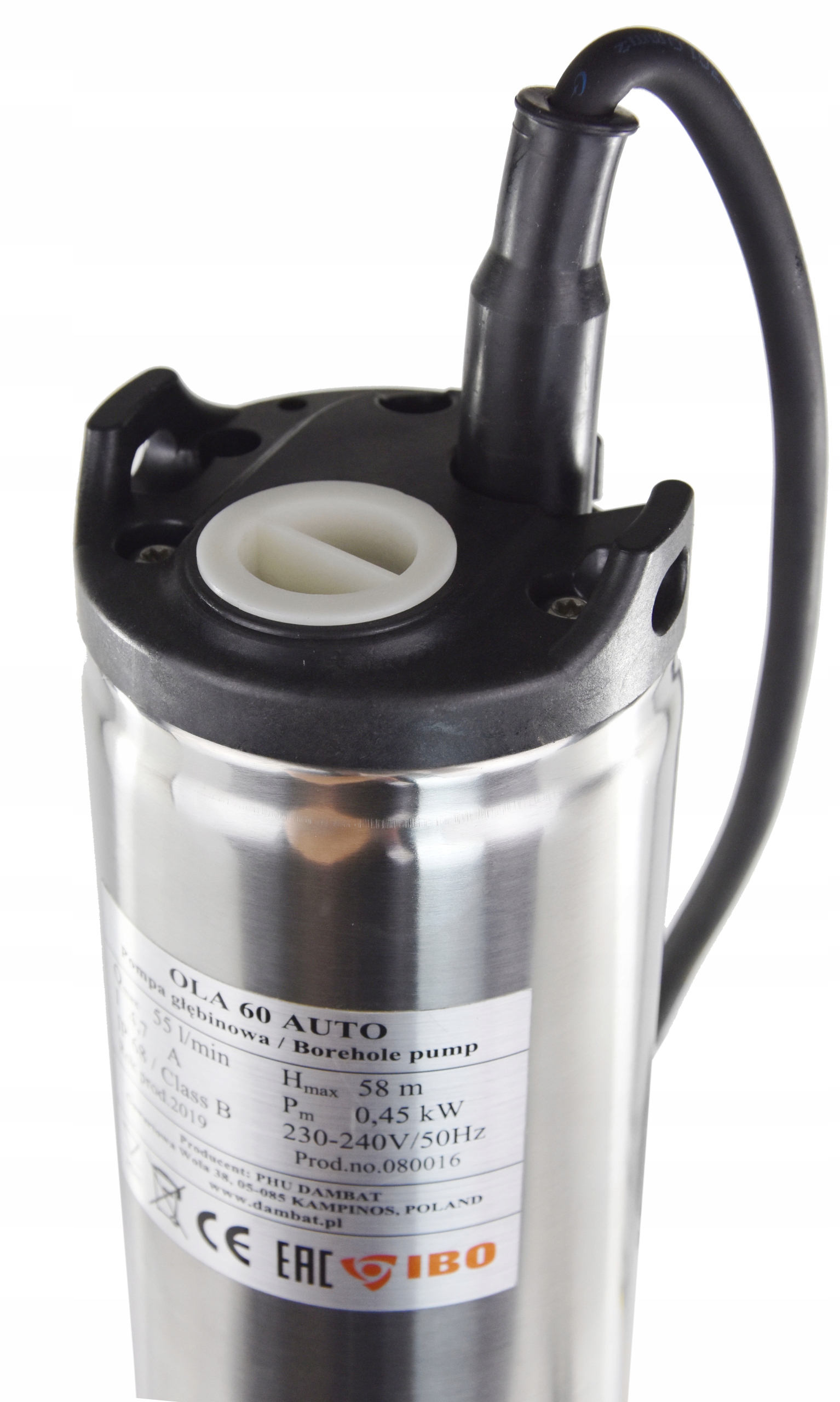IBO POMPA GŁĘBINOWA OLA 60 AUTO STUDNI +KABEL 20M