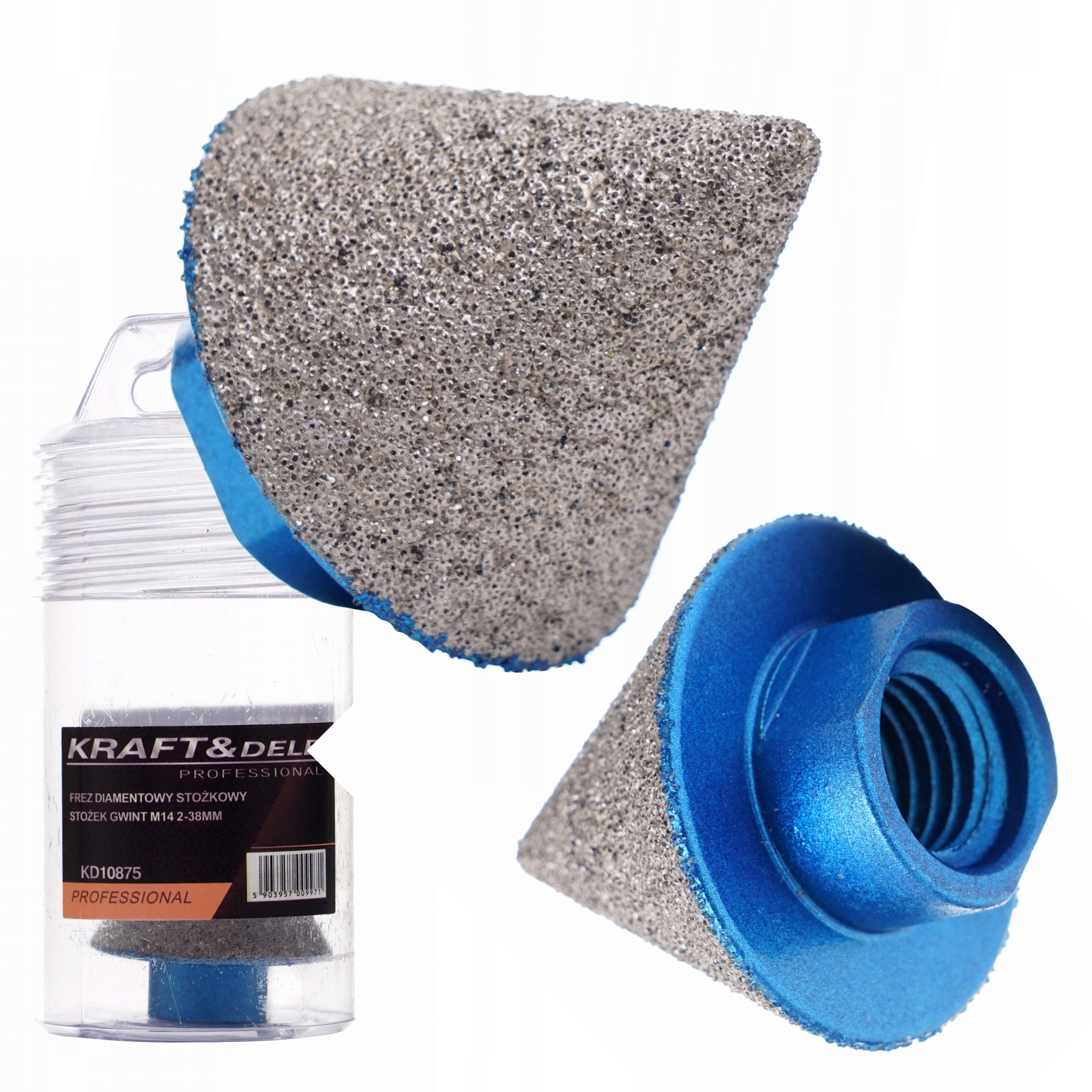FREZ STOŻKOWY 2-35mm PILNIK OTWORNICA DO GRESU MARMURU GRANITU M14 KRAFT