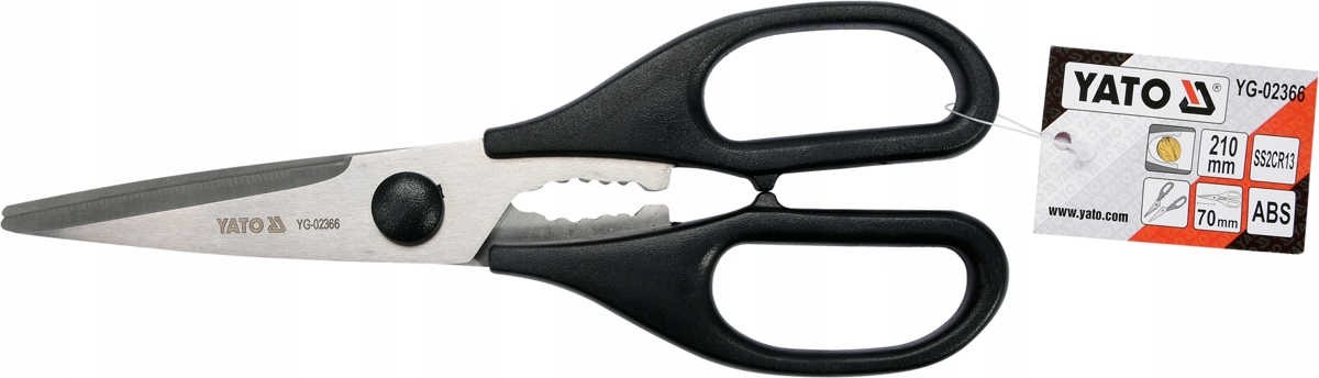 NOŻYCE GASTRONOMICZNE KUCHENNE ROKŁADANE 210/70MM Z DZIADKIEM DO ORZECHÓW