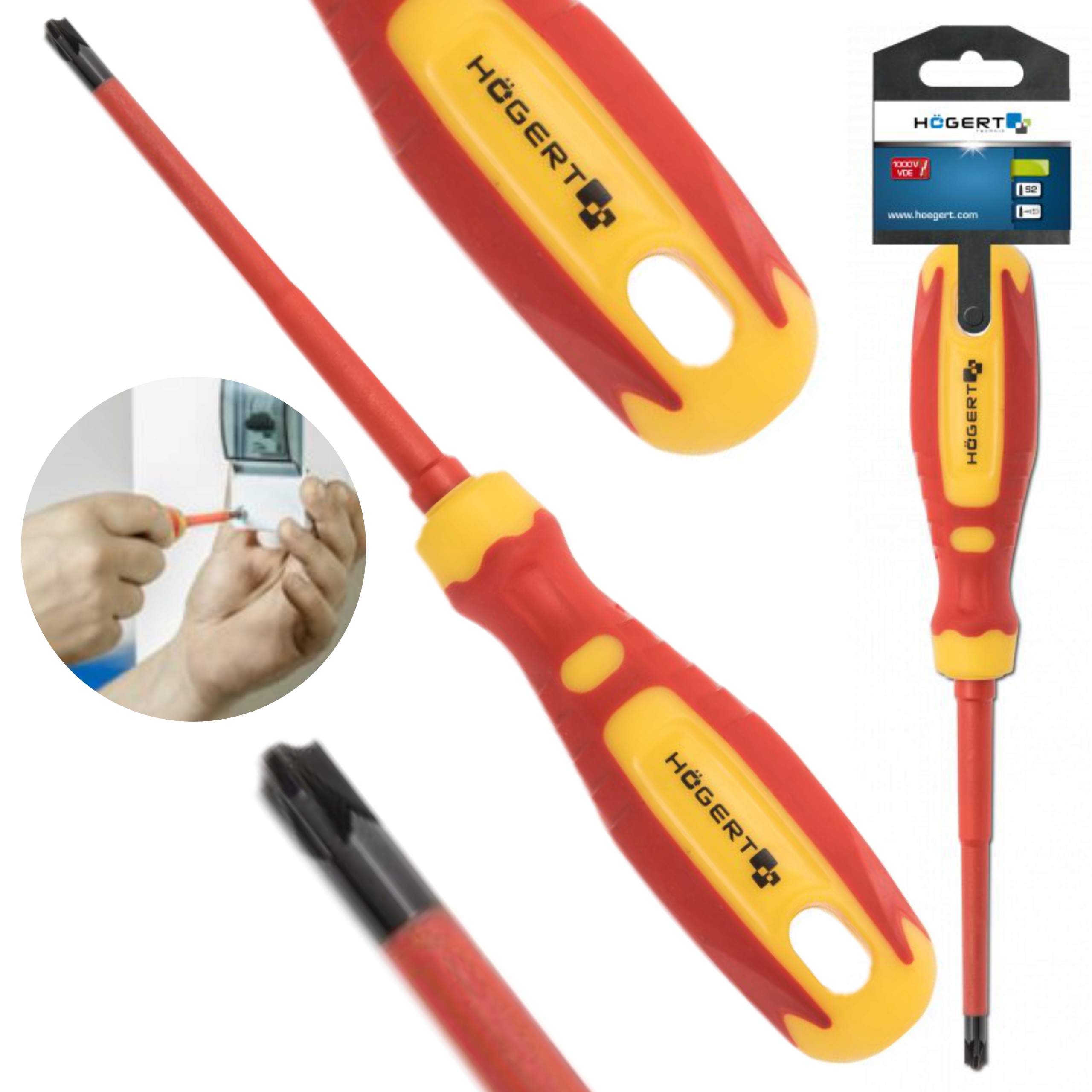 HOEGERT WKRĘTAK PŁASKO-KRZYŻOWY PH2/SL6 100MM 1000V SLIM HT1S974