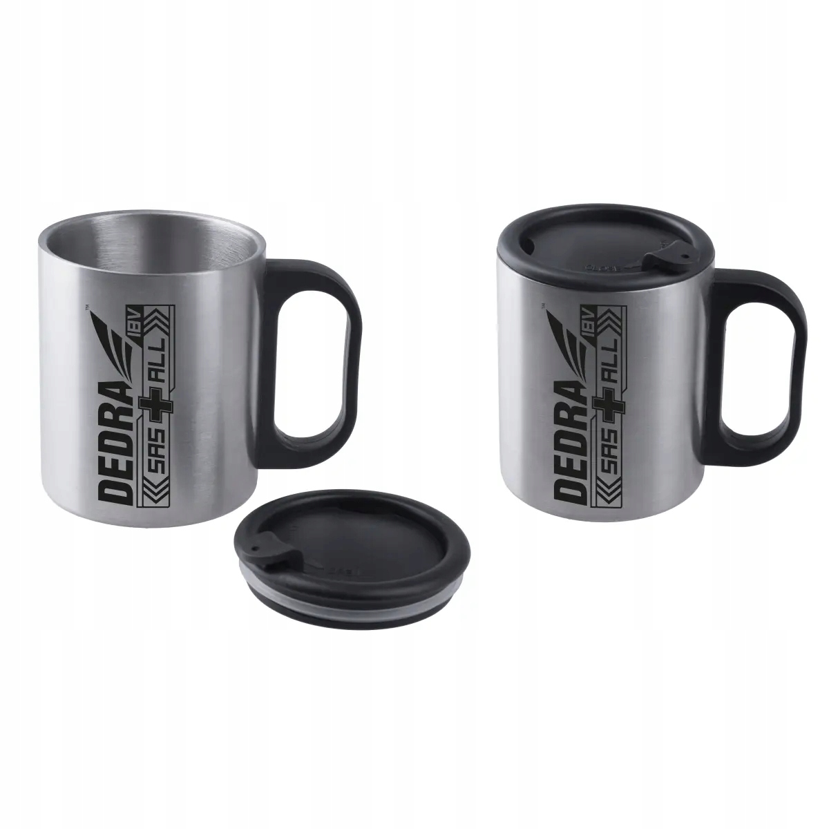 DEDRA ODPORNY KUBEK TERMICZNY ZE STALI NIERDZEWNEJ Z POKRYWKĄ DED69201