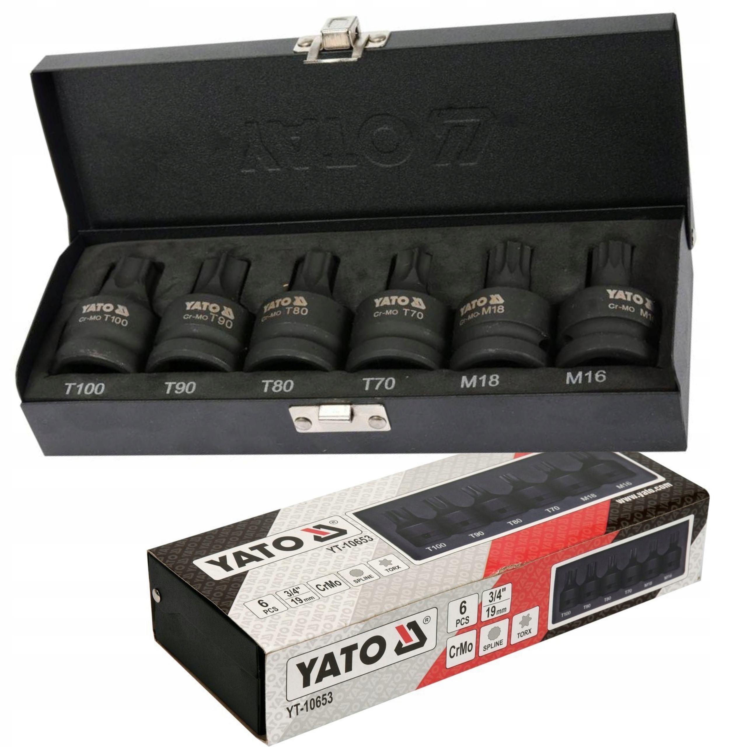 YATO NASADKI UDAROWE TRZPIENIOWE TORX SPLINE 6 SZT
