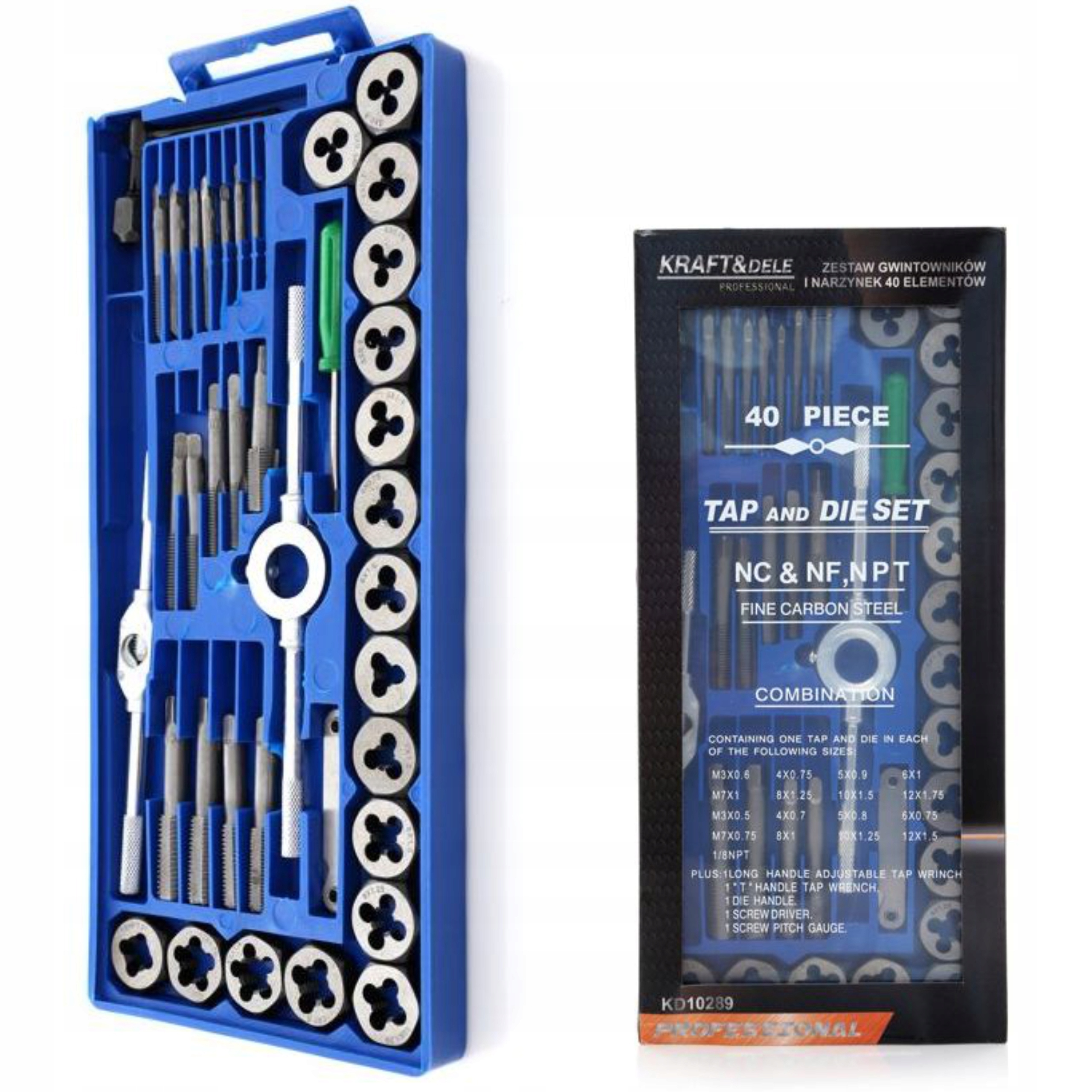 ZESTAW NARZYNEK I GWINTOWNIKÓW 40 EL KALIBROWNIKI GWINTOWNIKI NARZYNKI