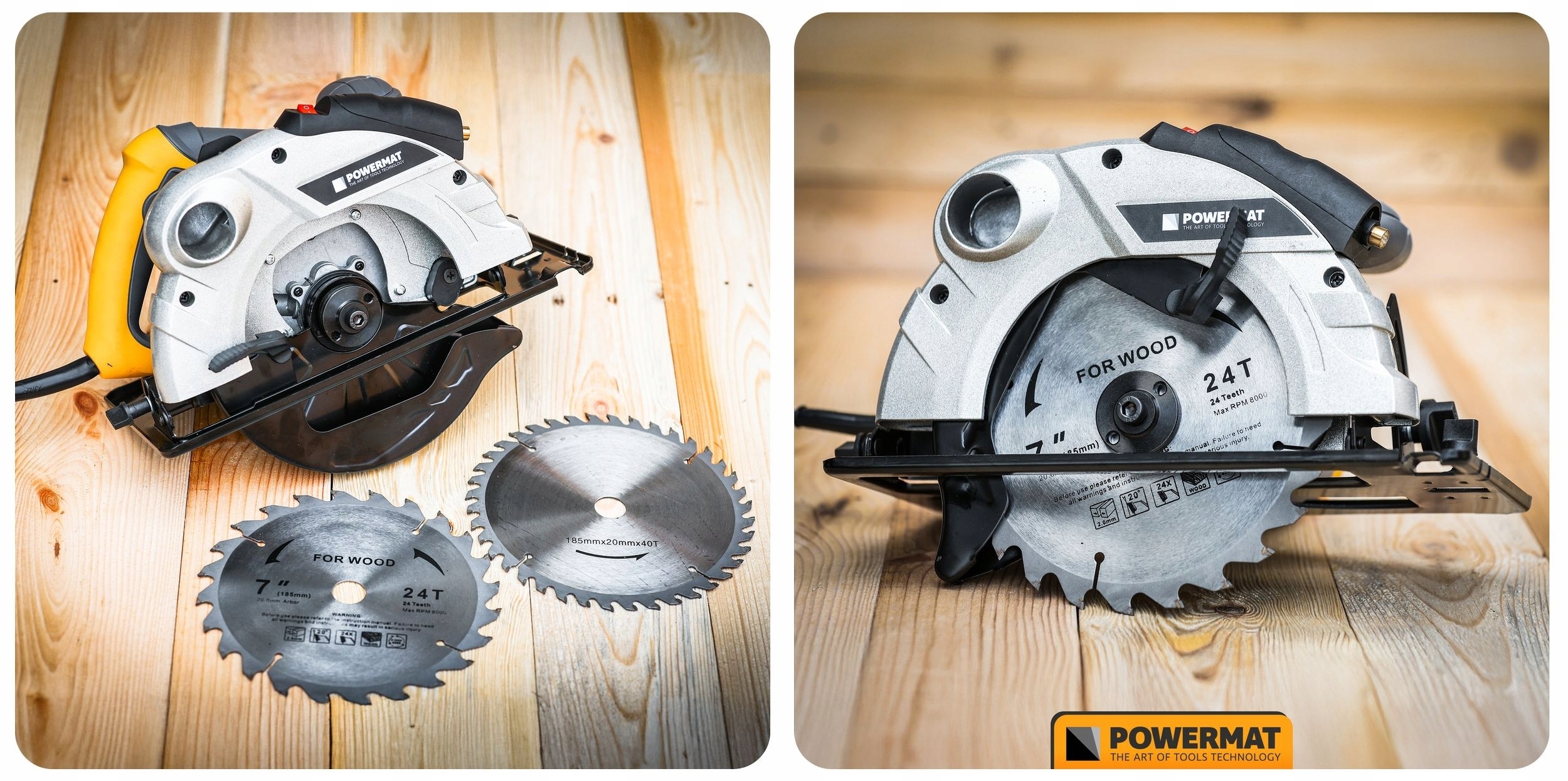 PIŁA TARCZOWA PILARKA RĘCZNA DO DREWNA Z LASEREM 2250W PRZECINARKA 185 MM