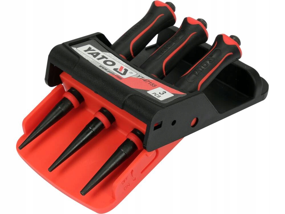 YATO ZESTAW 3 SZT DOBIJAKI WYBIJAKI DO GWOŹDZI 125 mm GROT 0.8-2.4 mm