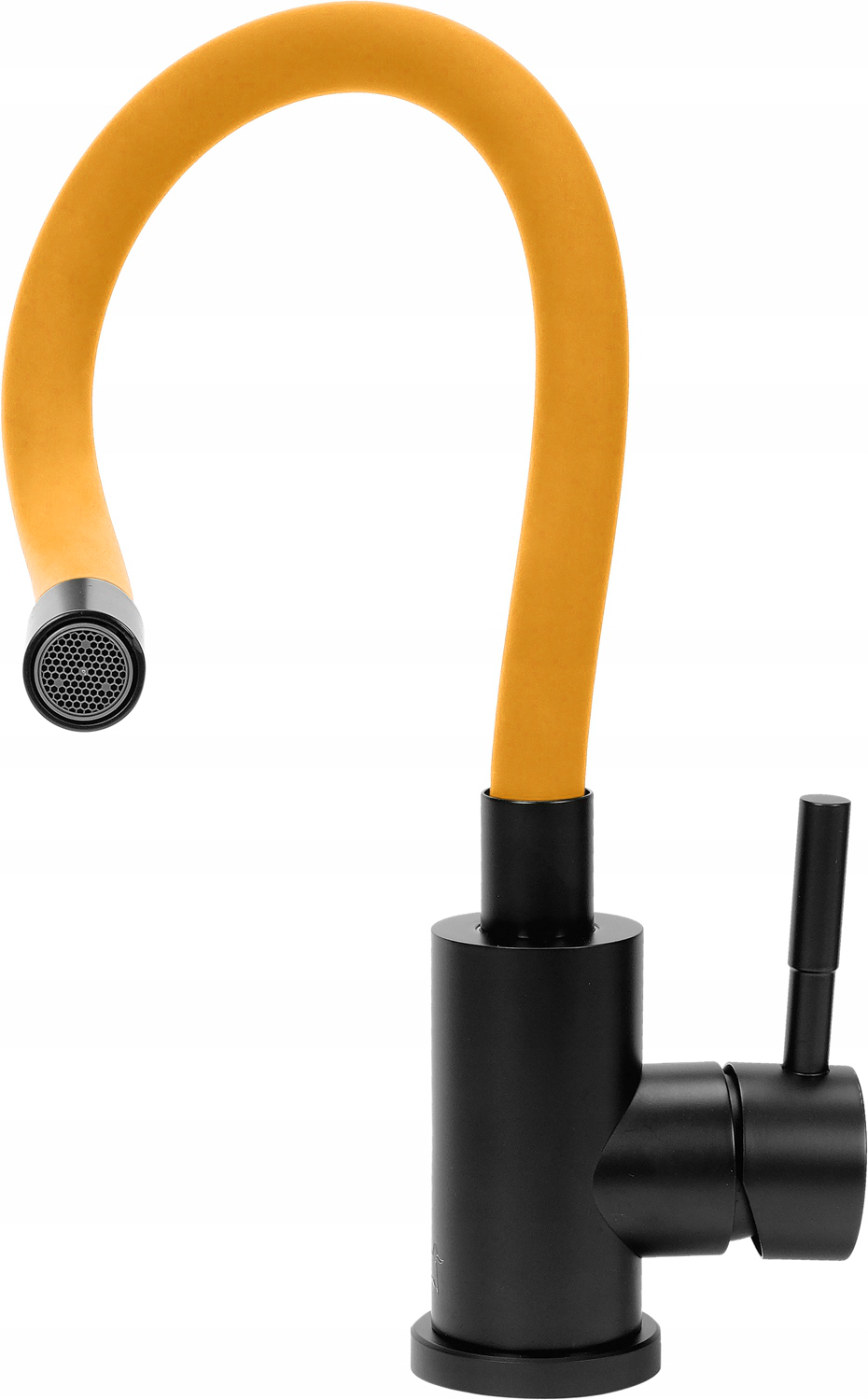 BATERIA ZLEWOZMYWAKOWA ELASTYCZNA 'BLACK FLEXIBLE' POMARAŃCZOWA FALA 75778
