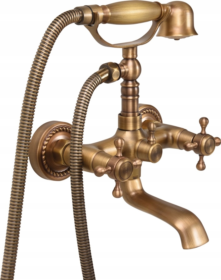 FALA 75828 BATERIA WANNOWAŚCIENNA BRĄZ KRAN MOSIĄDZ RETRO BRONZE 1