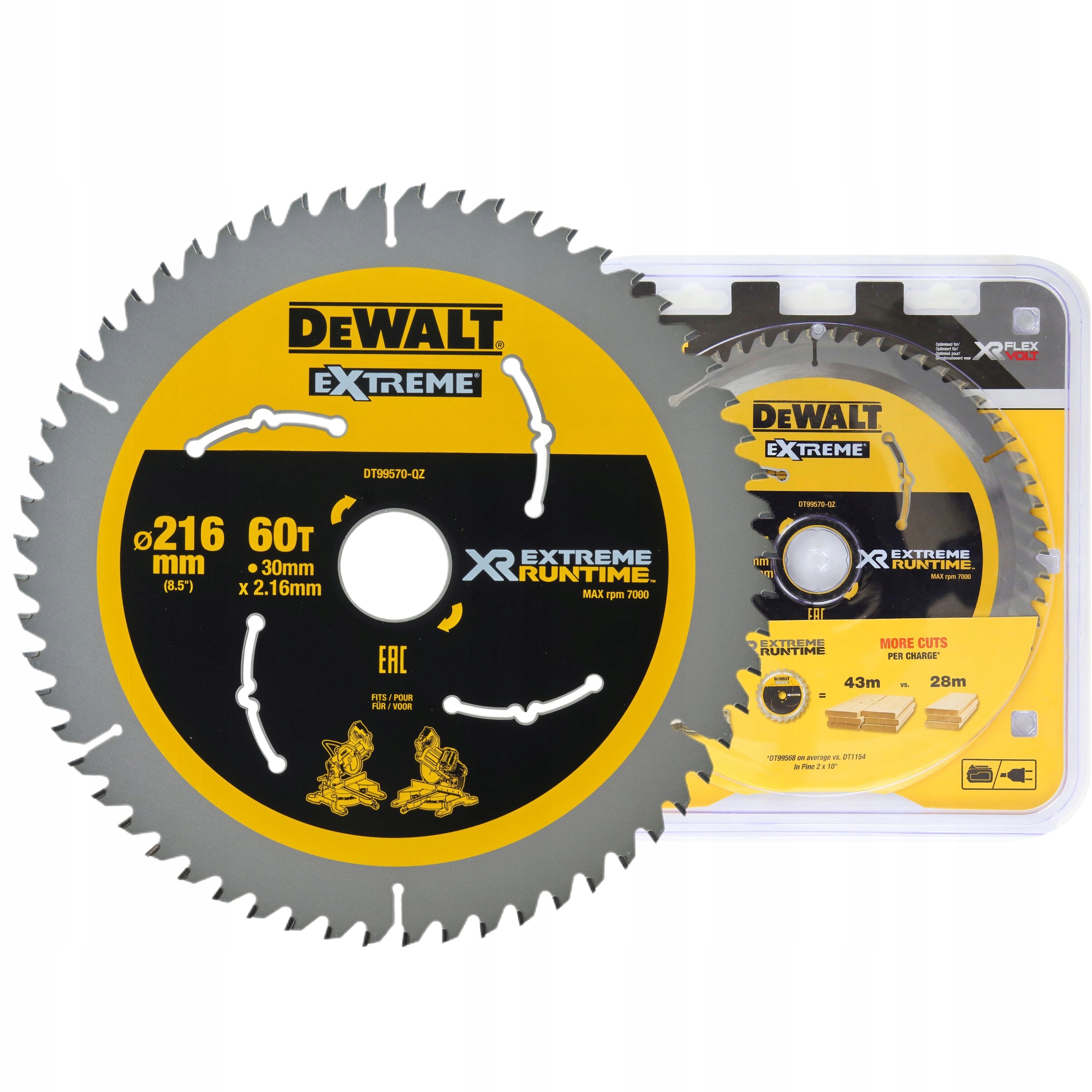 DEWALT PIŁA TARCZOWA DO DREWNA 216X30 60Z DT99570