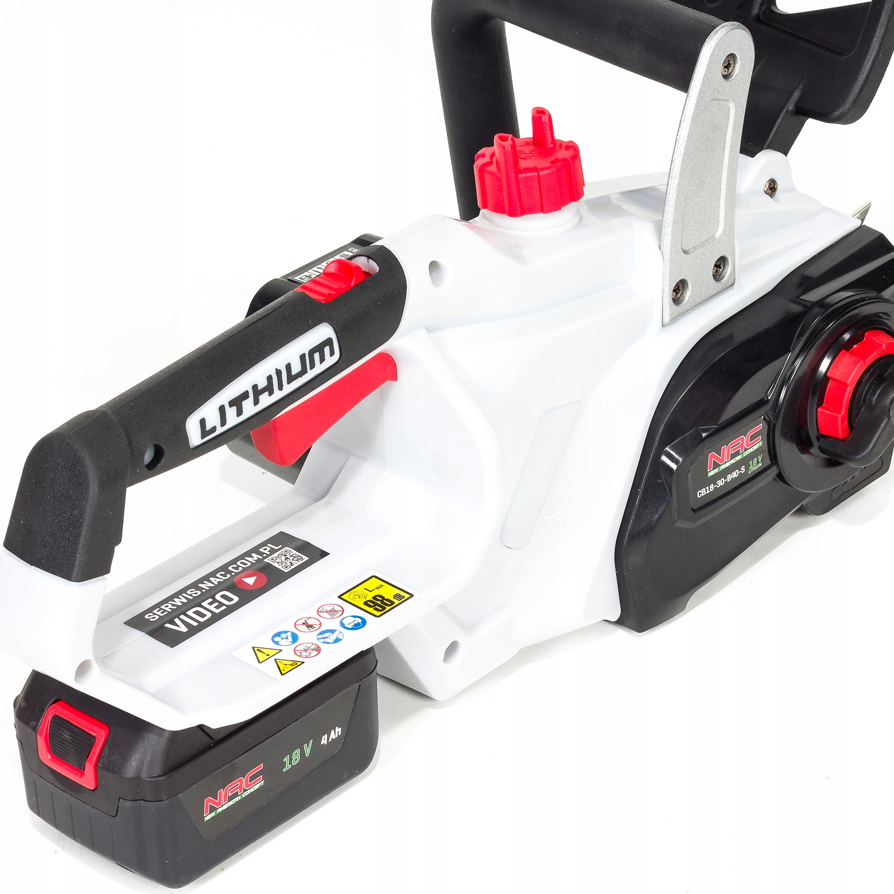 NAC PILARKA 30 cm PIŁA 18V AKUMULATOR 4 AH +ŁADOWARKA CB18-30-B40-S