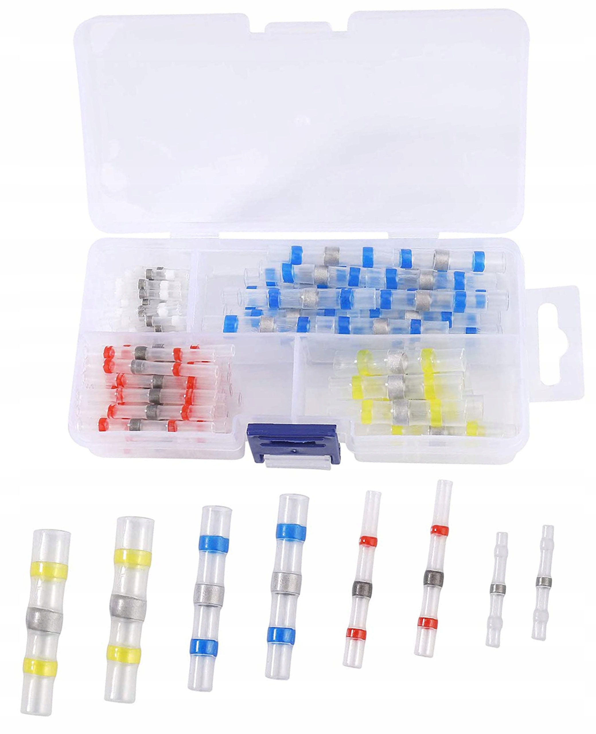 ZŁĄCZKI RURKI KOSZULKI TERMOKURCZLIWE Z CYNĄ 100sz