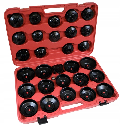 KLUCZE NASADOWE DO FILTRÓW OLEJU NASADKI ZESTAW 30 KLUCZ 65-120mm S10491