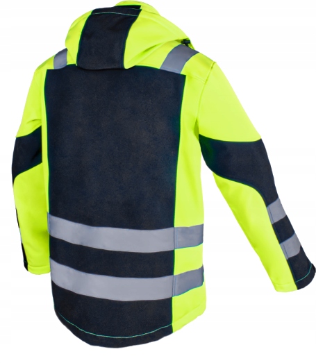 KURTKA ROBOCZA Softshell MĘSKA ODBLASKOWA WODOODPORNA OSTRZEGAWCZA BHP XXL
