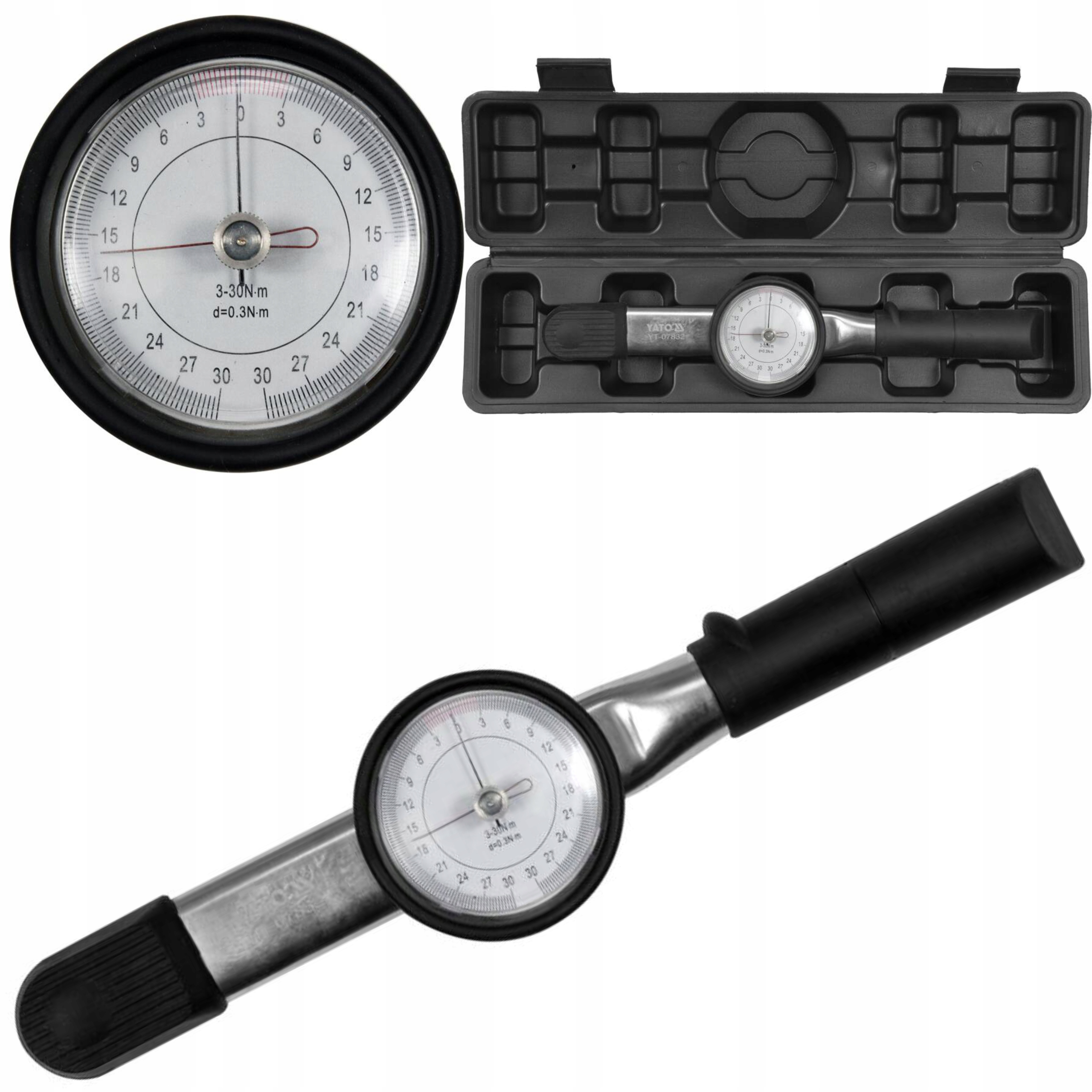 YATO KLUCZ DYNAMOMETRYCZNY 3/8" 0-30NM ZEGAROWY WALIZKA YT-07832