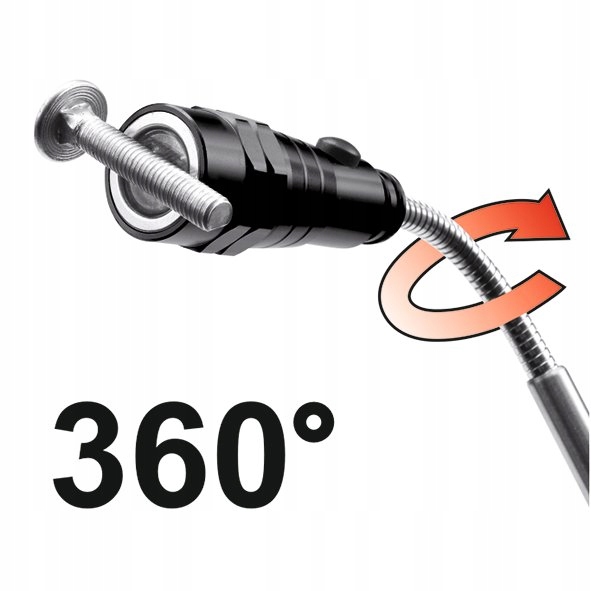 VOREL CHWYTAK TELESKOPOWY 170-565 mm Z MAGNESEM I 3 DIODAMI LAMPKA 78405