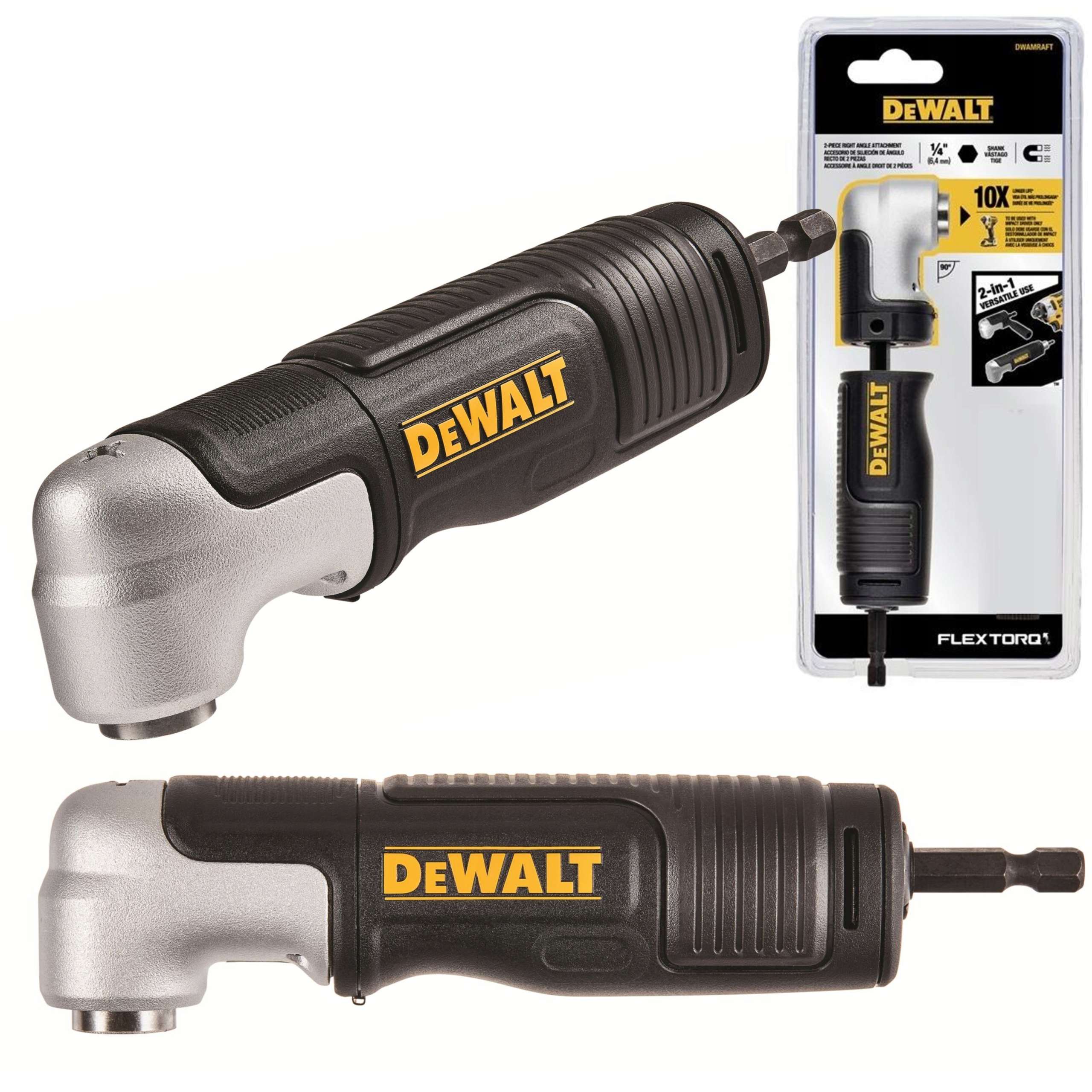 DeWALT ADAPTER UCHWYT KĄTOWY DO BITÓW NASADKA UDAROWA 140mm 1/4" DT20500-QZ