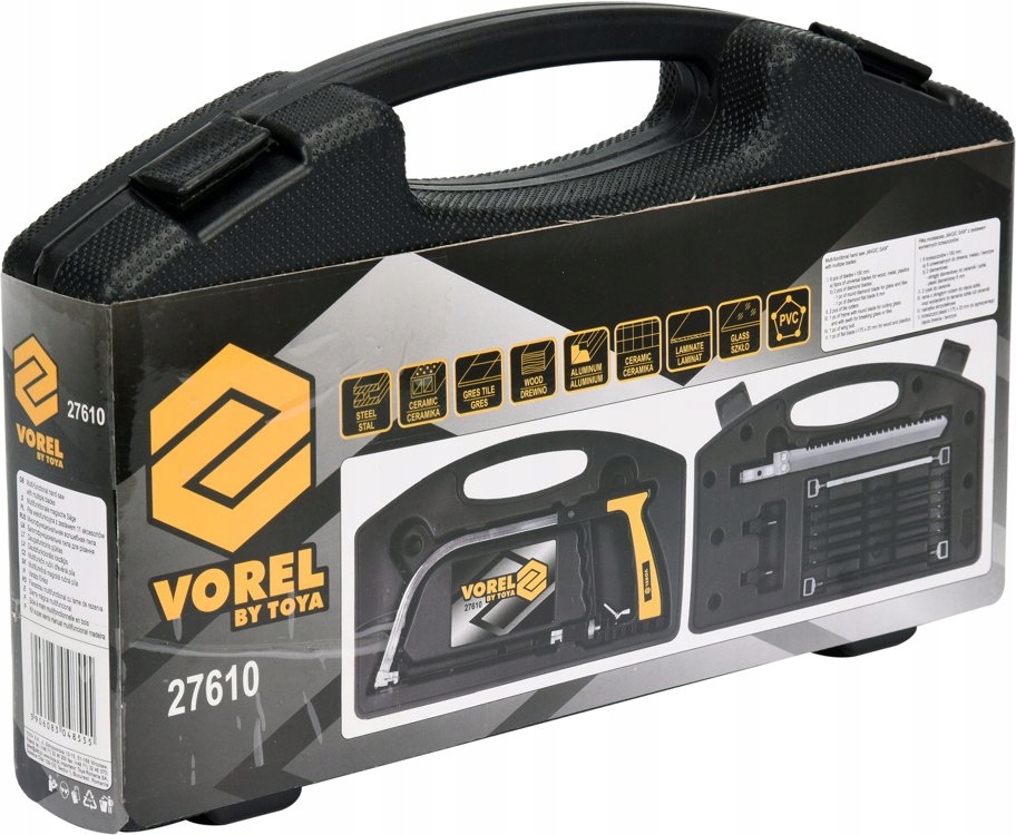 PIŁA RĘCZNA WIELOFUNKCYJNA Z ZESTAWEM BRZESZCZOTÓW 150MM WALIZKA 27610