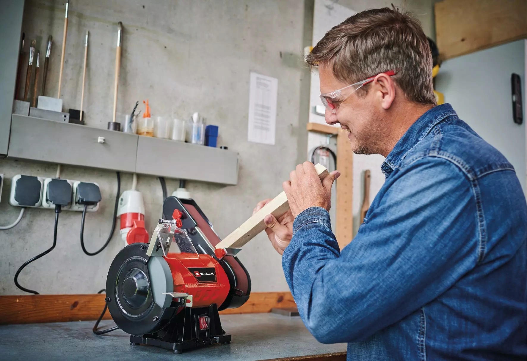 EINHELL SIECIOWA SZLIFIERKA STOŁOWA TAŚMOWA TC-US 350 4466154