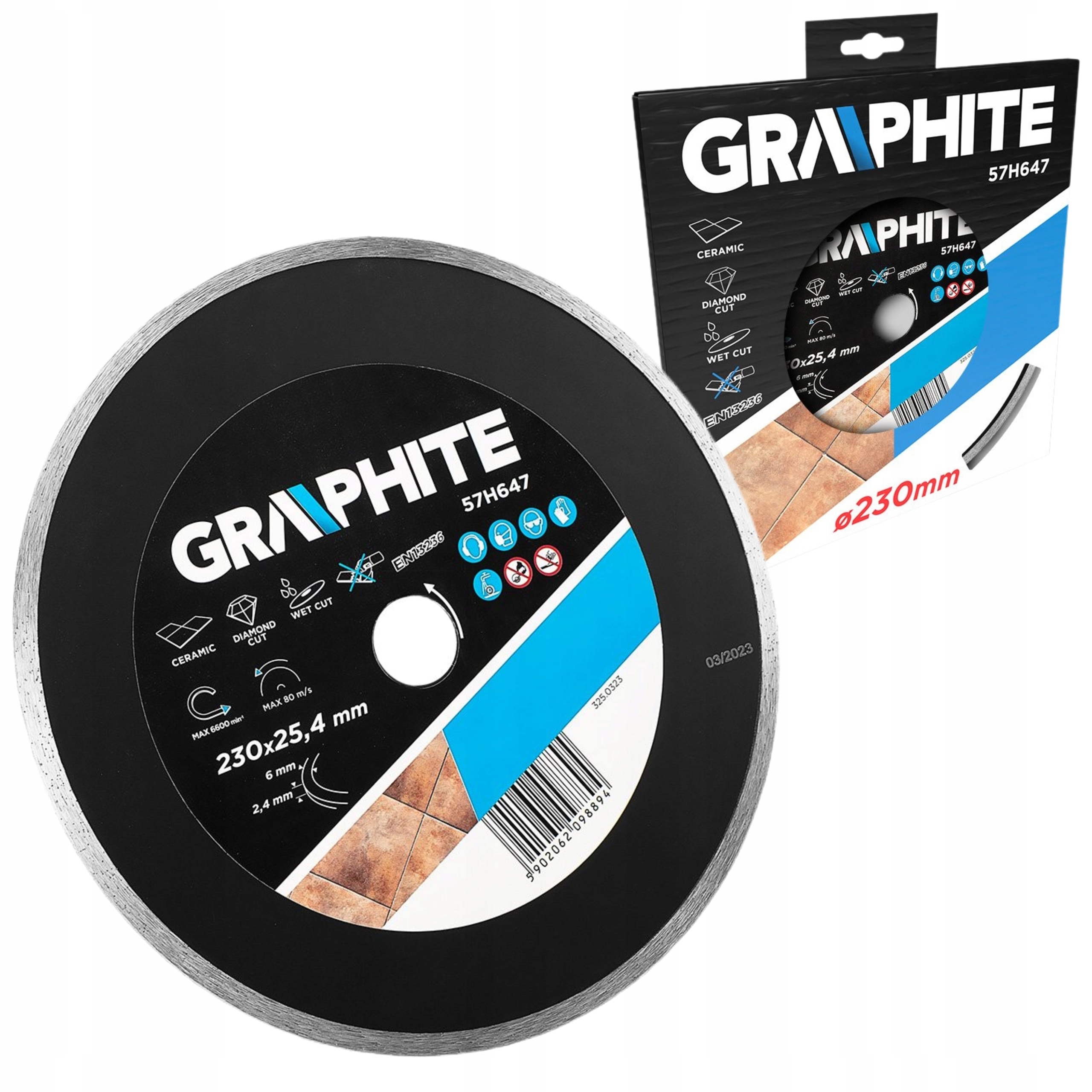 GRAPHITE TARCZA DIAMENTOWA 230x25,4mm DO 59G891