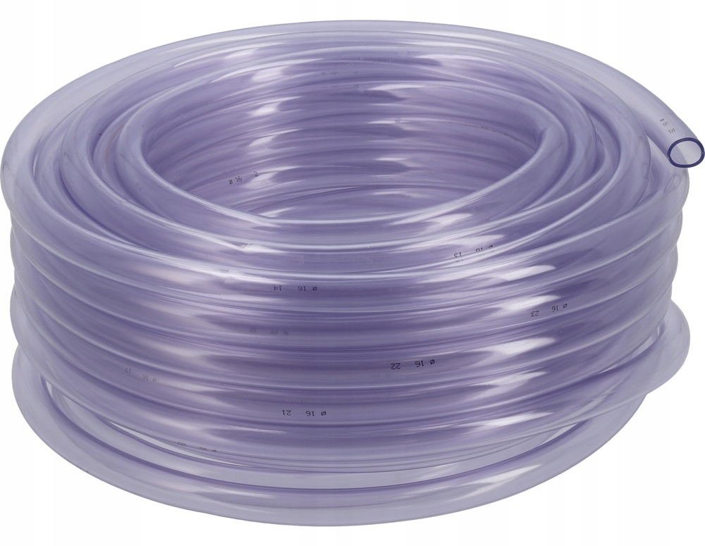 WĄŻ JEDNOWARSTWOWY TECHNICZNY 16MM NIEZBROJONY PRZEZROCZYSTY PVC 25M 81441