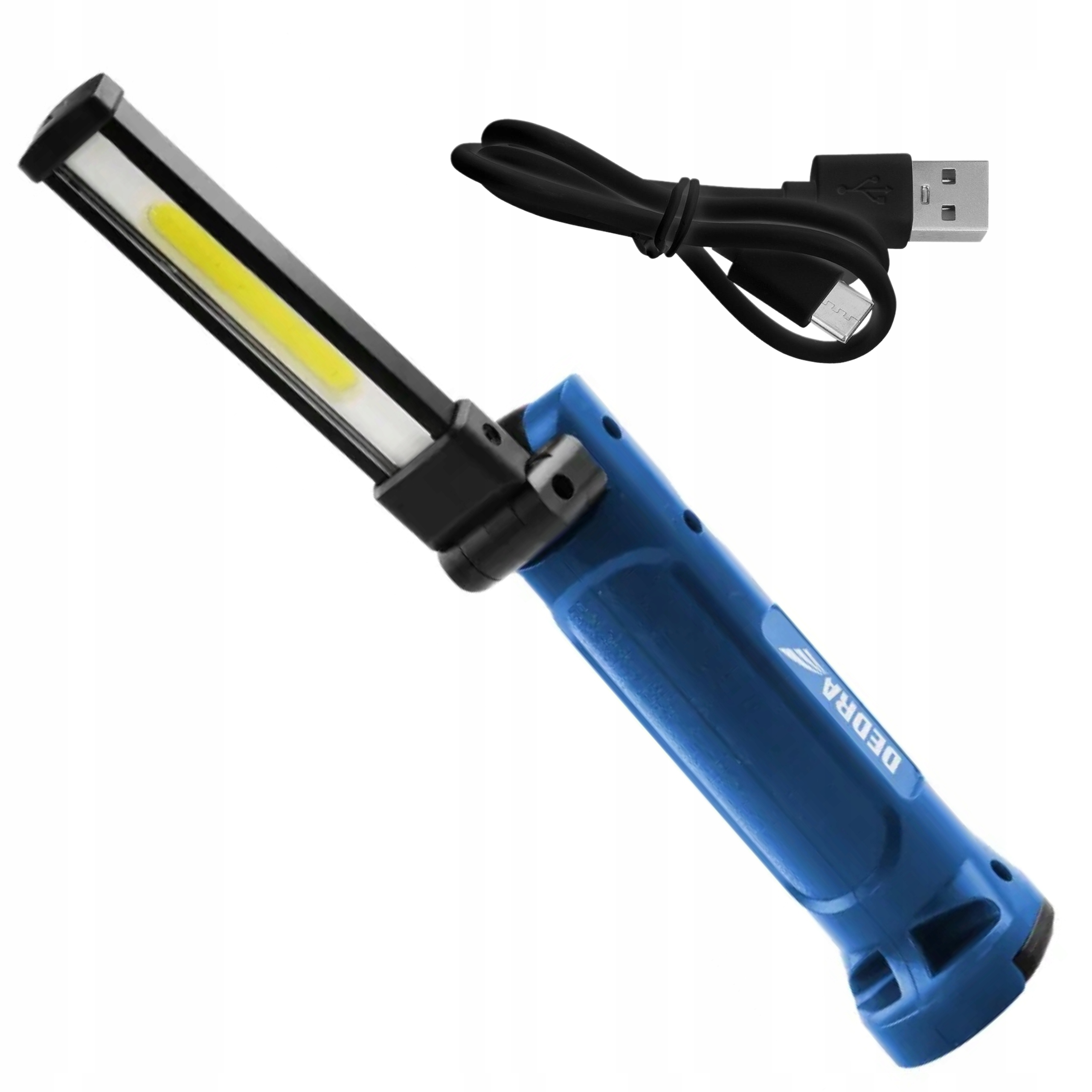 DEDRA LATARKA SKŁADANA 200LM ŚWIATŁO BIAŁE+CZERWONE AKU 1200MAH L1030