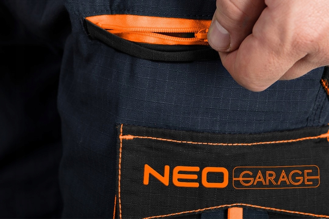 NEO SPODNIE ROBOCZE DO PASA NEO GARAGE BAWEŁNA RIP STOP 81-237 XS/46