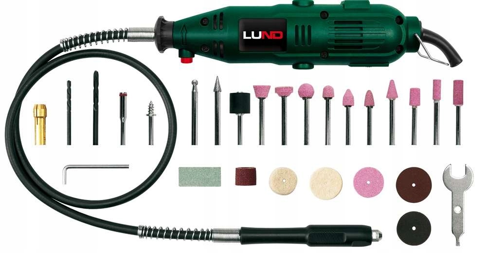LUND MINI SZLIFIERKA POLERKA WIELOFUNKCYJNA SIECIOWA 135W +WALIZKA 79314