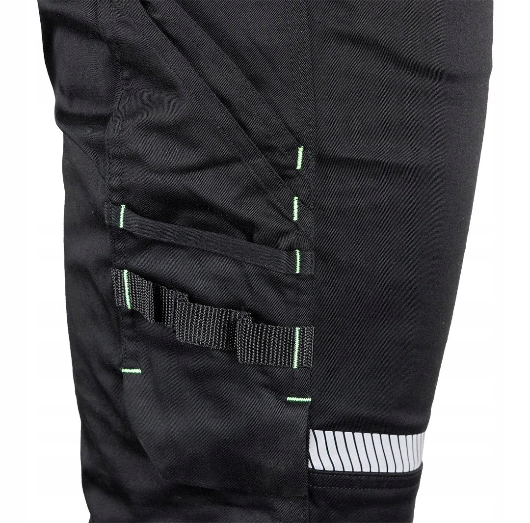 NEO SPODNIE ROBOCZE MIX&MATCH CE ODBŁASKOWE WARSZTATOWE CZARNE 81-351-1 L