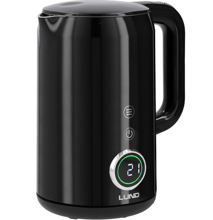 LUND CZAJNIK ELEKTRYCZNY 22000W 1,7L CZARNY Z REGULACJĄ TEMP. 40-100°68219