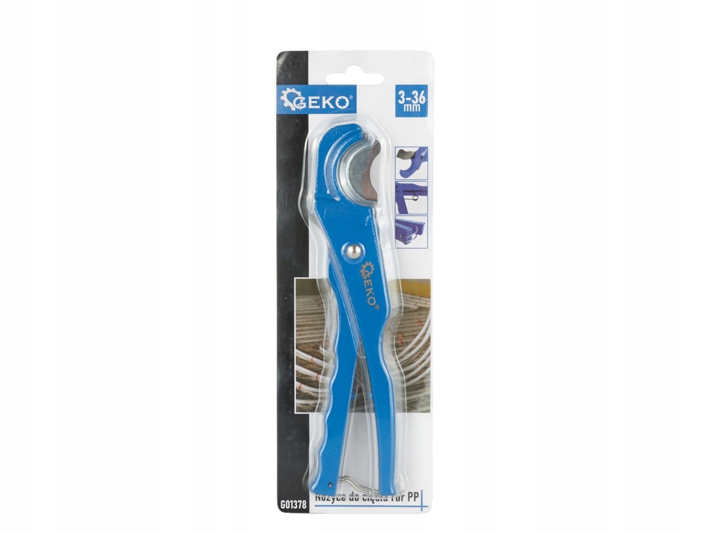GEKO METALOWE NOŻYCE OBCINAKI DO CIĘCIA RUR PP 3-36MM G01378